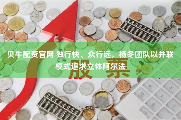 贝牛配资官网 独行快、众行远，杨冬团队以并联模式追求立体阿尔法