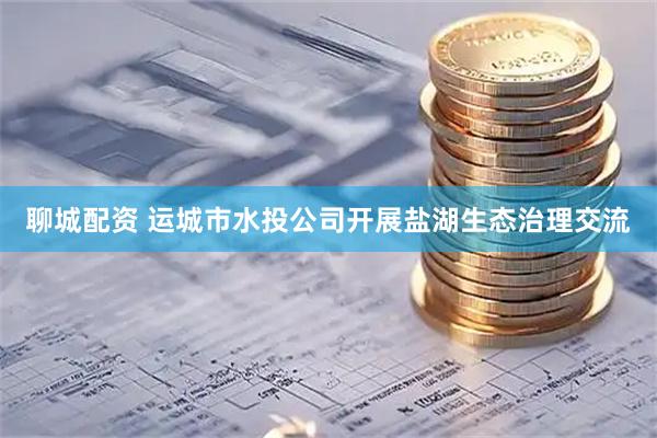 聊城配资 运城市水投公司开展盐湖生态治理交流